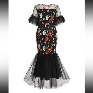 Belle Plus Size Floral Embroidery Dress— Size 20 4XL